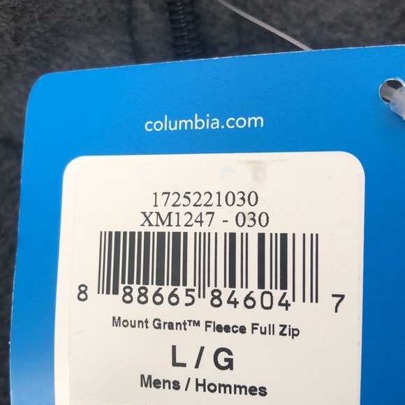 Columbia Mount Grant Fleece Full Zip Size Large, New with tags - Picture 11 of 16
